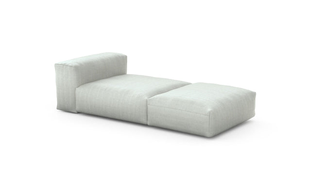 Preset lounger - herringbone - light grey - 220cm x 105cm