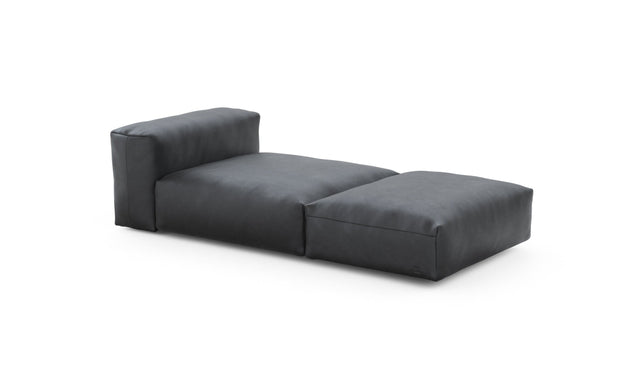 Preset lounger - velvet - dark grey - 220cm x 105cm