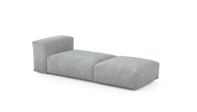 Preset lounger - cord velours - light grey - 220cm x 84cm