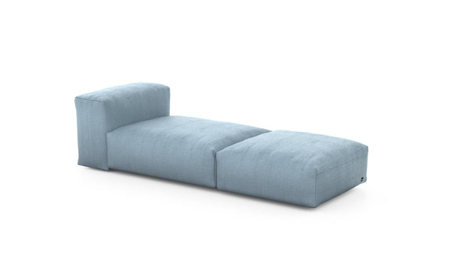 Preset lounger - herringbone - light blue - 220cm x 84cm