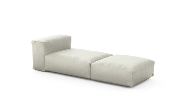 Preset lounger - herringbone - stone - 220cm x 84cm