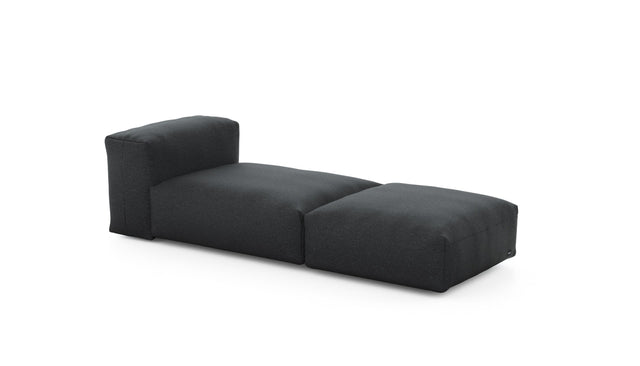 Preset lounger - linen - anthracite - 220cm x 84cm