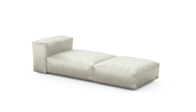 Preset lounger - velvet - creme - 220cm x 84cm