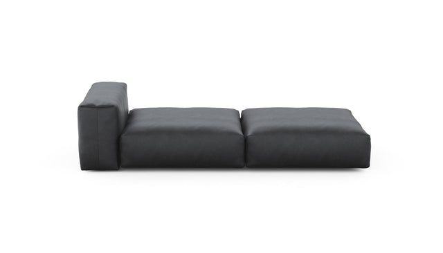 Preset lounger - velvet - dark grey - 241cm x 105cm