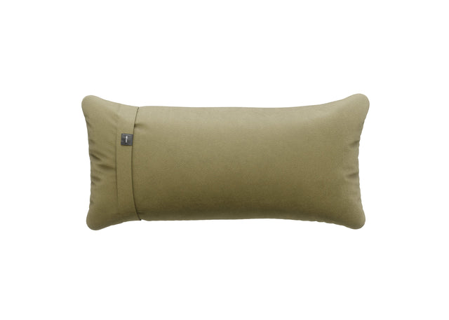 pillow - leather - olive