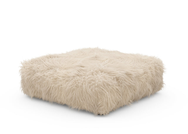 sofa seat cover - flokati - beige - 105cm x 105cm