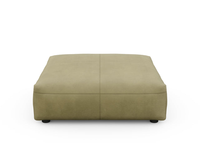 sofa seat cover - leather - olive - 105cm x 105cm