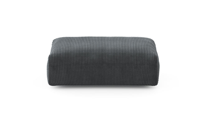 sofa seat cover - cord velour - dark grey - 105cm x 63cm