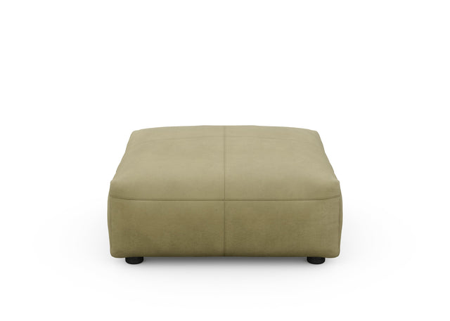 sofa seat cover - leather - olive - 84cm x 84cm