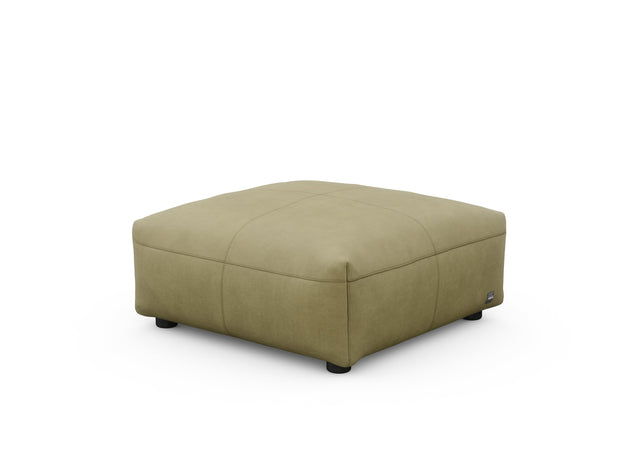 sofa seat cover - leather - olive - 84cm x 84cm