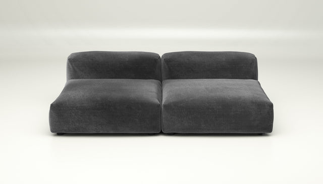 vetsak | Sofa Set 01 Large - cord velour - dark grey | Sofa Modulable | 3.5 Places