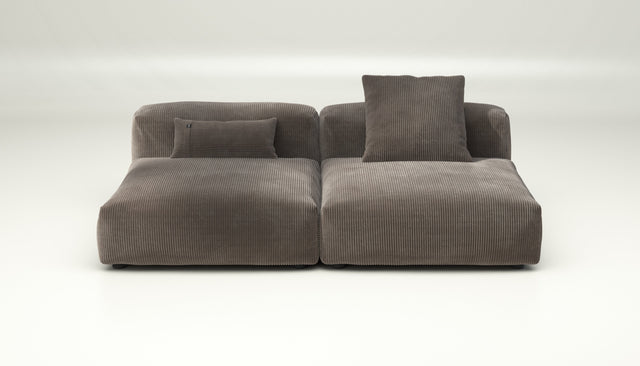 vetsak | Sofa Set 01 Large - cord velour - mocha | Sofa Modulable | 3.5 Places