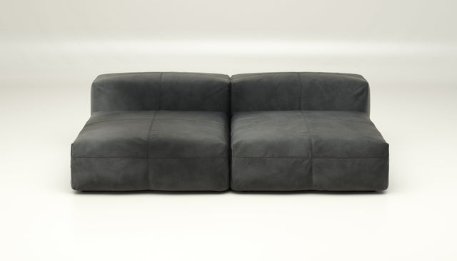 vetsak | Sofa Set 01 Large - leather - dark grey | Sofa Modulable | 3.5 Places