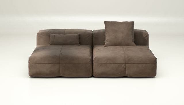 vetsak | Sofa Set 01 Large - leather - cacao | Sofa Modulable | 3.5 Places