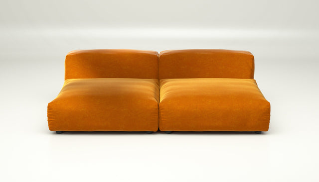 vetsak | Sofa Set 01 Large - suave - orange blaze | Sofa Modulable | 3.5 Places