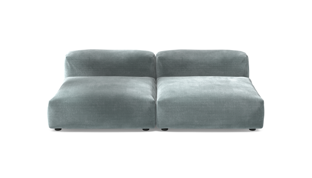 vetsak | Sofa Set 01 Large - Cord Velour - Mint | Sofa Modulable | 3.5 Places