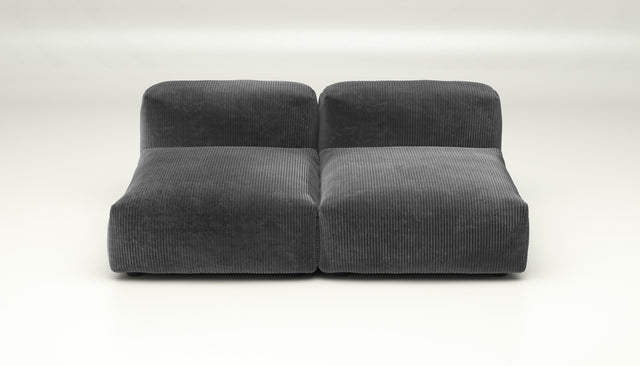 vetsak | Sofa Set 01 Medium - cord velour - dark grey | Sofa Modulable | 2.5 Places