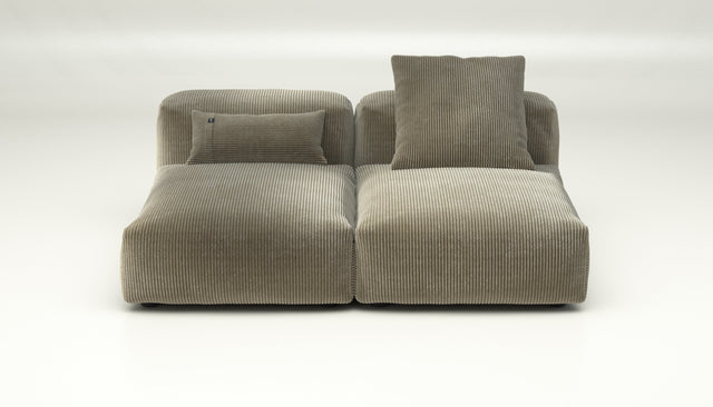 vetsak | Sofa Set 01 Medium - cord velour - khaki | Sofa Modulable | 2.5 Places