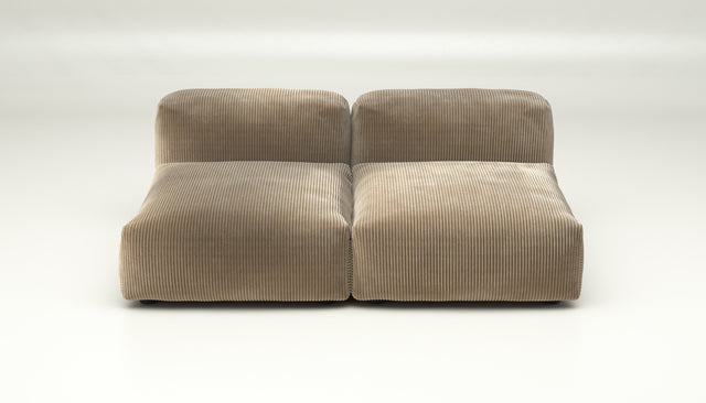 vetsak | Sofa Set 01 Medium - cord velour - sand | Sofa Modulable | 2.5 Places