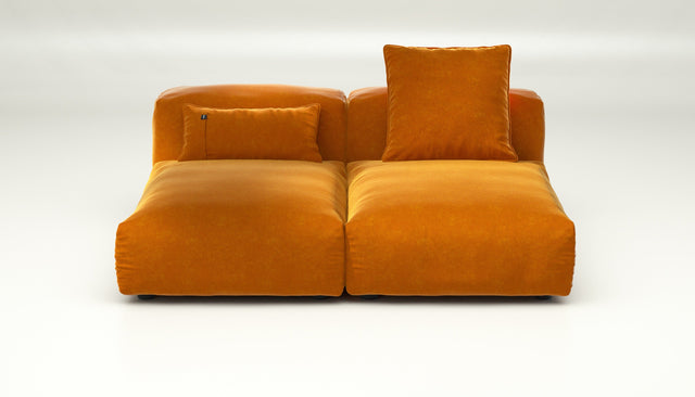 vetsak | Sofa Set 01 Medium - suave - orange blaze | Sofa Modulable | 2.5 Places