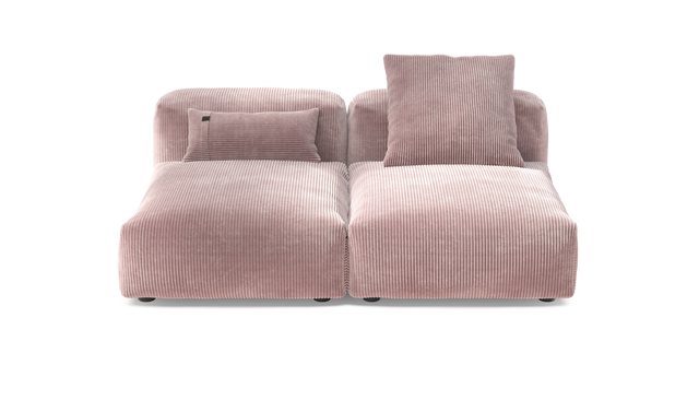 vetsak | Sofa Set 01 Medium - Cord Velour - Blossom | Sofa Modulable | 2.5 Places