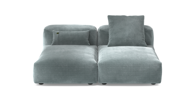 vetsak | Sofa Set 01 Medium - Cord Velour - Mint | Sofa Modulable | 2.5 Places