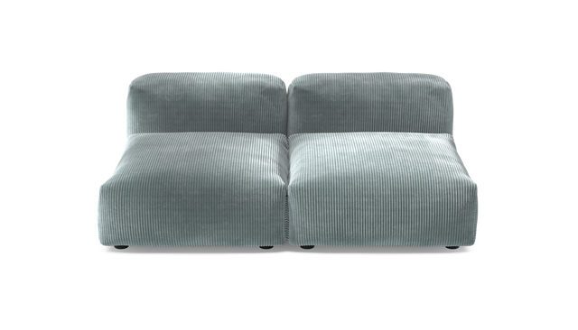 vetsak | Sofa Set 01 Medium - Cord Velour - Mint | Sofa Modulable | 2.5 Places