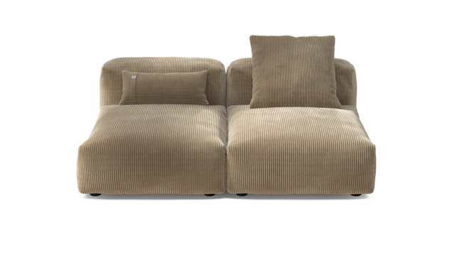 vetsak | Sofa Set 01 Medium - Cord Velour - Sand | Sofa Modulable | 2.5 Places