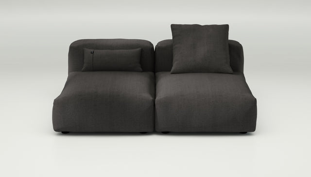 vetsak | Sofa Set 01 Medium - Herringbone - Dark Grey | Modular Sofa | 2.5 Seater