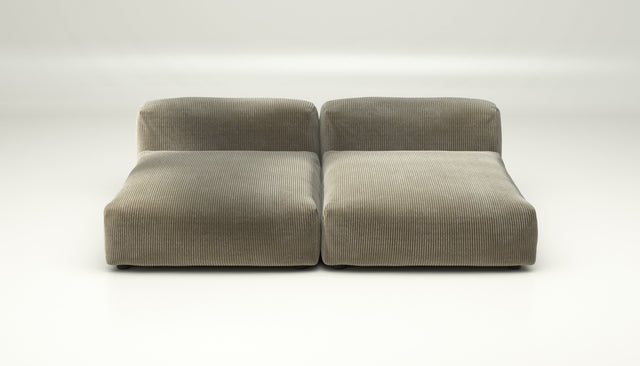vetsak | Sofa Set 01 XLarge - cord velour - khaki | Sofa Modulable | 3.5 Places