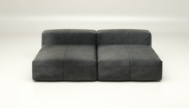 vetsak | Sofa Set 01 XLarge - leather - dark grey | Sofa Modulable | 3.5 Places