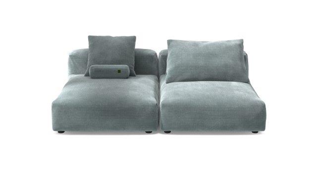 vetsak | Sofa Set 01 XLarge - Cord Velour - Mint | Sofa Modulable | 3.5 Places