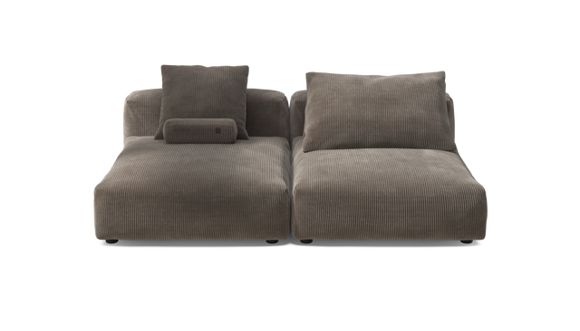 vetsak | Sofa Set 01 XLarge - Cord Velour - Mocha | Sofa Modulable | 3.5 Places