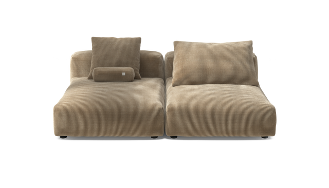 vetsak | Sofa Set 01 XLarge - Cord Velour - Sand | Sofa Modulable | 3.5 Places
