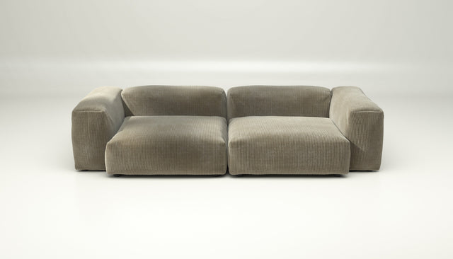 vetsak | Sofa Set 02 Large - cord velour - khaki | Sofa Modulable | 3.5 Places | Grand Sofa