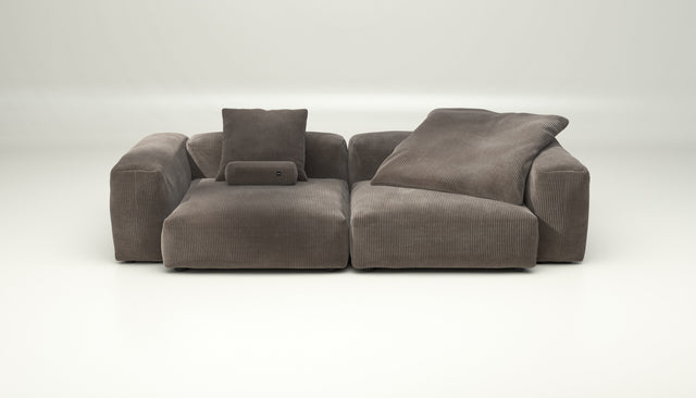 vetsak | Sofa Set 02 Large - cord velour - mocha | Sofa Modulable | 3.5 Places | Grand Sofa