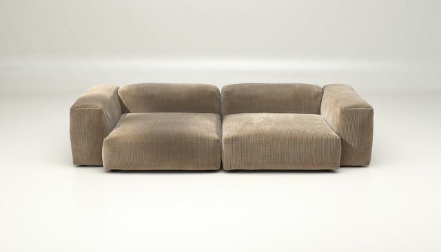 vetsak | Sofa Set 02 Large - cord velour - sand | Sofa Modulable | 3.5 Places | Grand Sofa