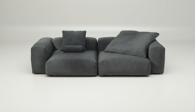 vetsak | Sofa Set 02 Large - pique - dark grey | Sofa Modulable | 3.5 Places | Grand Sofa