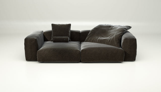 vetsak | Sofa Set 02 Large - suave - anthracite | Sofa Modulable | 3.5 Places | Grand Sofa
