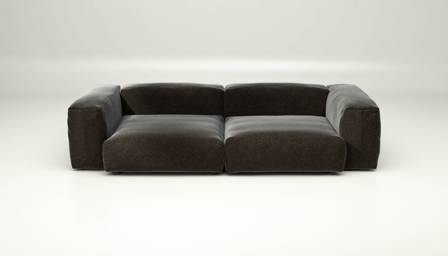 vetsak | Sofa Set 02 Large - suave - anthracite | Sofa Modulable | 3.5 Places | Grand Sofa