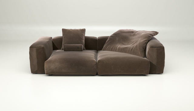vetsak | Sofa Set 02 Large - suave - espresso | Sofa Modulable | 3.5 Places | Grand Sofa