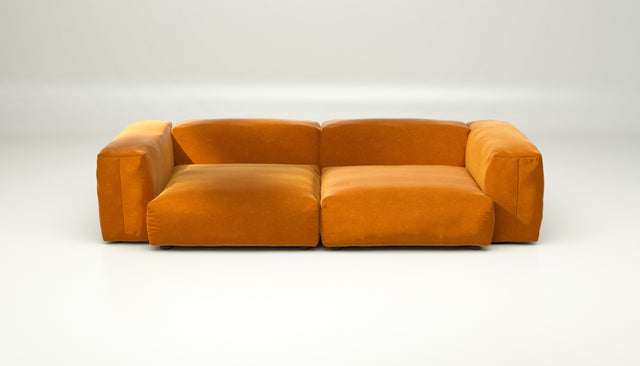vetsak | Sofa Set 02 Large - suave - orange blaze | Sofa Modulable | 3.5 Places | Grand Sofa