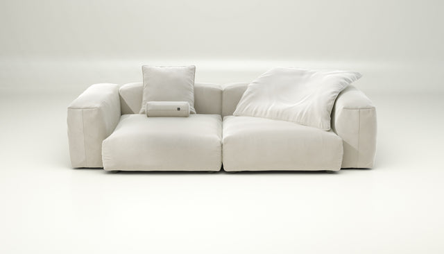 vetsak | Sofa Set 02 Large - suave - pearl | Sofa Modulable | 3.5 Places | Grand Sofa