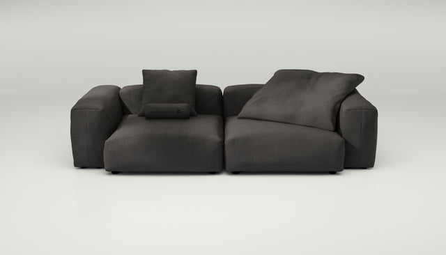 vetsak | Sofa Set 02 Large - Herringbone - Dark Grey | Modular Sofa | 3.5 Seater | Big Sofa