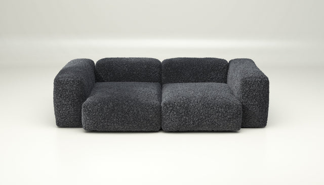 vetsak | Sofa Set 02 Medium - doodle - dark grey | Sofa Modulable | 2.5 Places | Grand Sofa