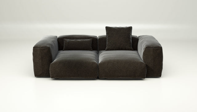 vetsak | Sofa Set 02 Medium - suave - anthracite | Sofa Modulable | 2.5 Places | Grand Sofa