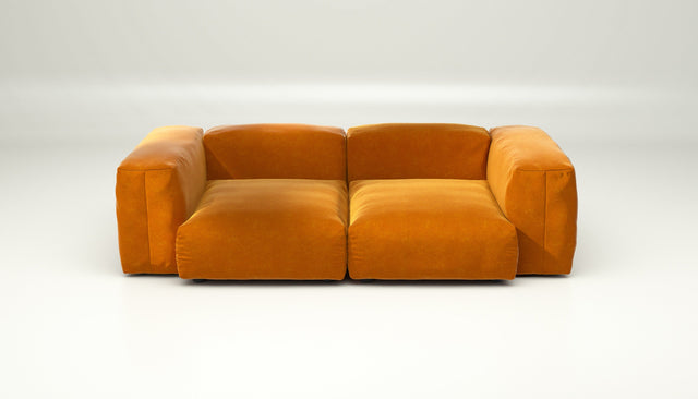 vetsak | Sofa Set 02 Medium - suave - orange blaze | Sofa Modulable | 2.5 Places | Grand Sofa