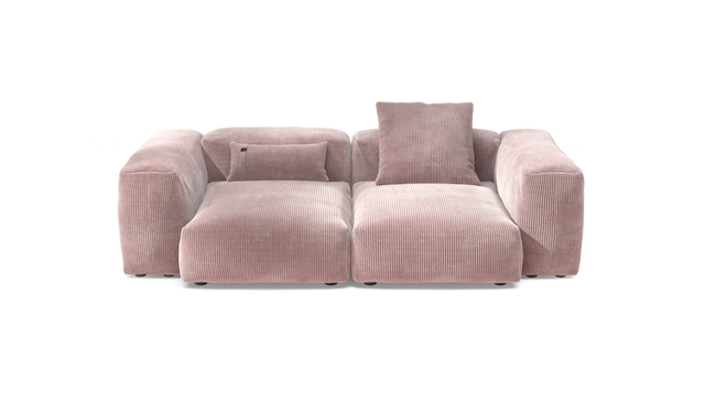 vetsak | Sofa Set 02 Medium - Cord Velour - Blossom | Sofa Modulable | 2.5 Places | Grand Sofa