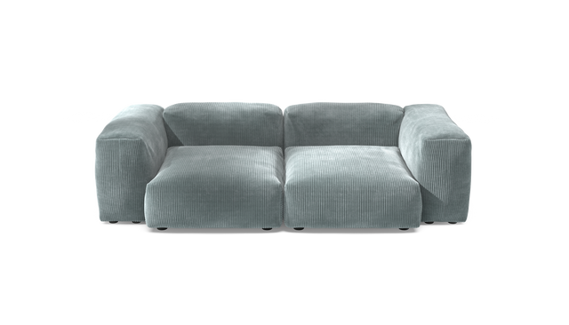 vetsak | Sofa Set 02 Medium - Cord Velour - Mint | Sofa Modulable | 2.5 Places | Grand Sofa