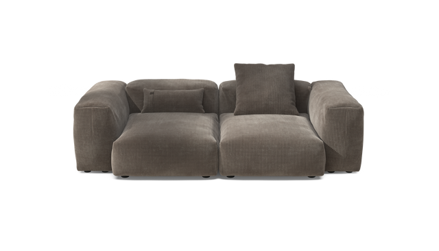 vetsak | Sofa Set 02 Medium - Cord Velour - Mocha | Sofa Modulable | 2.5 Places | Grand Sofa
